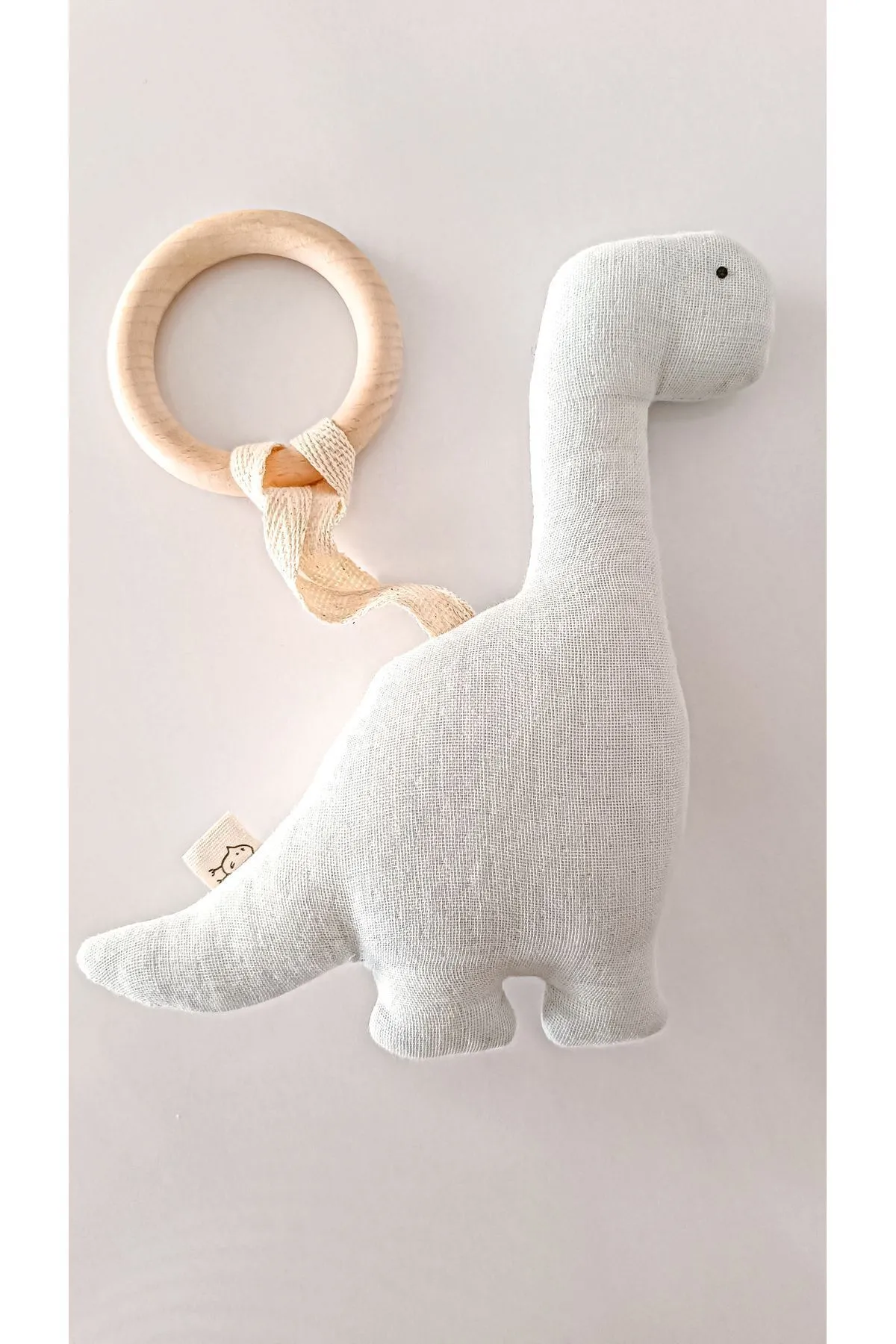 Mint Sevimli Dinazor Müslin Oyuncaklı Doğal Ahşap Diş Kaşıyıcı: Bebekler İçin Hem Eğlenceli Hem Fonksiyonel