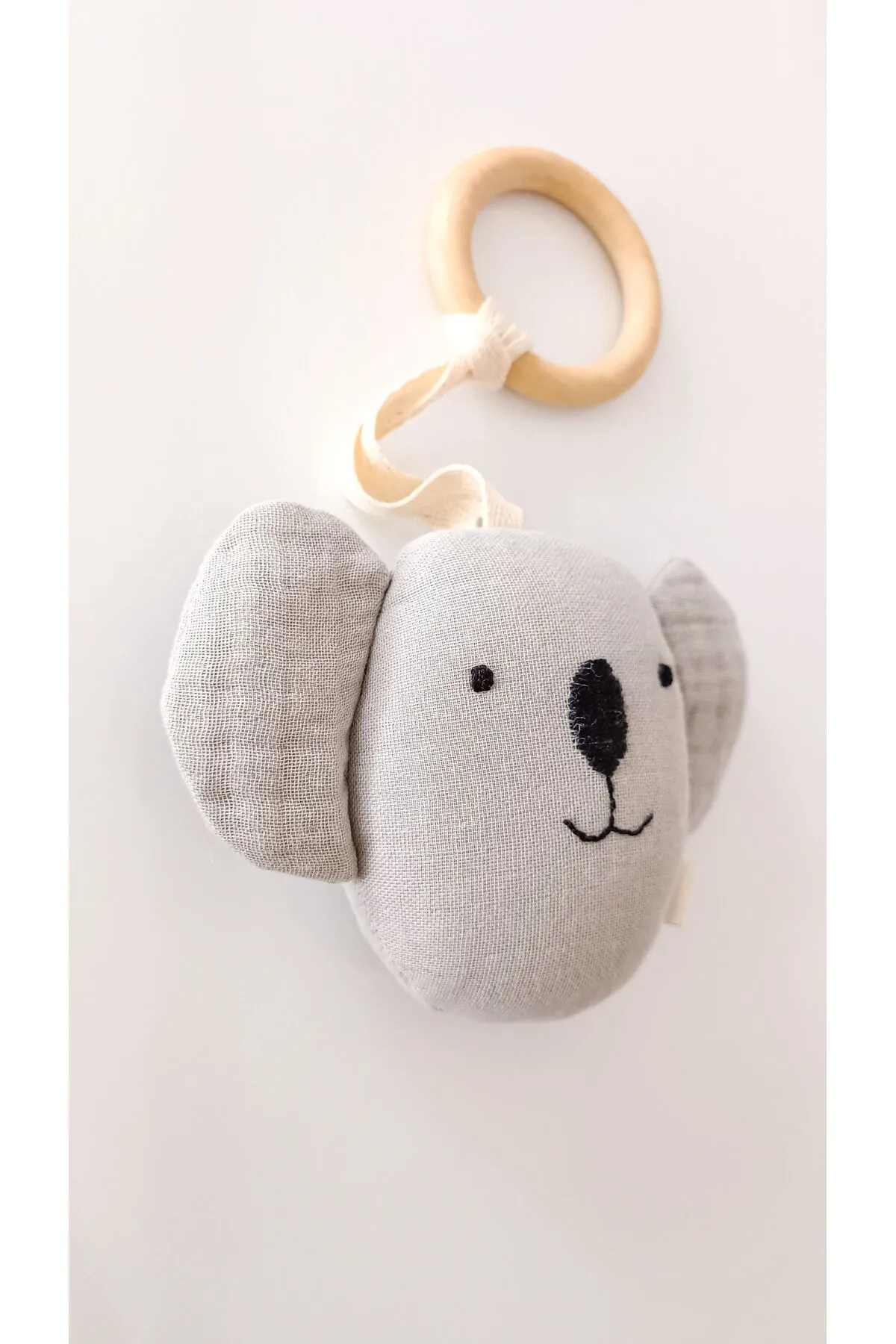 Sevimli Koala Müslin Oyuncaklı Doğal Ahşap Diş Kaşıyıcı: Bebekler İçin Hem Eğlenceli Hem Fonksiyonel