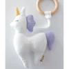 Unicorn Müslin Oyuncaklı Doğal Ahşap Diş Kaşıyıcı: Bebekler İçin Hem Eğlenceli Hem Fonksiyonel