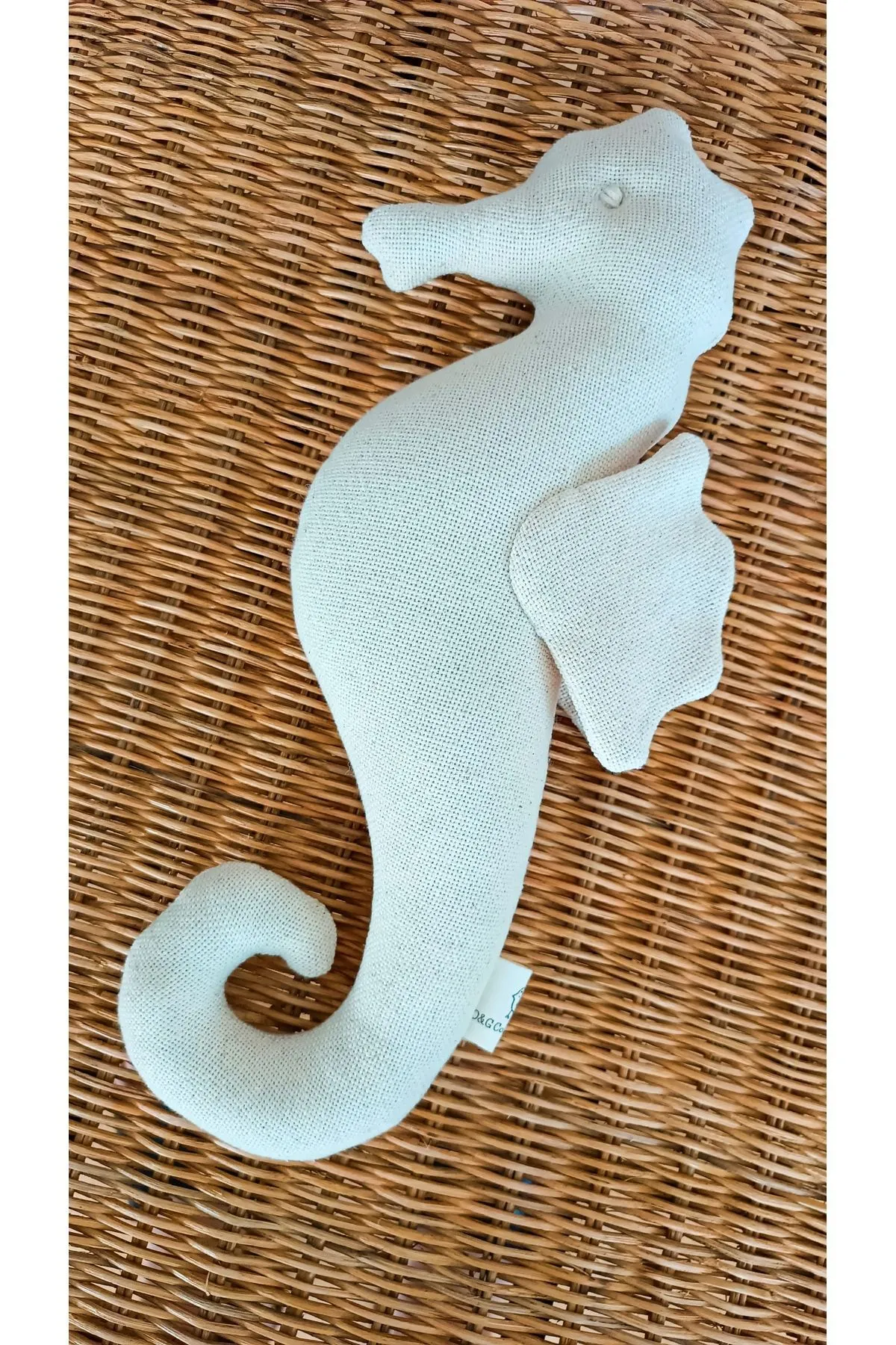 Deniz Yıldızı / Deniz Atı %100 Pamuklu Ekru Dekoratif Kırlent / Dekorasyon / Yastık / Yaz / Plaj / Deniz