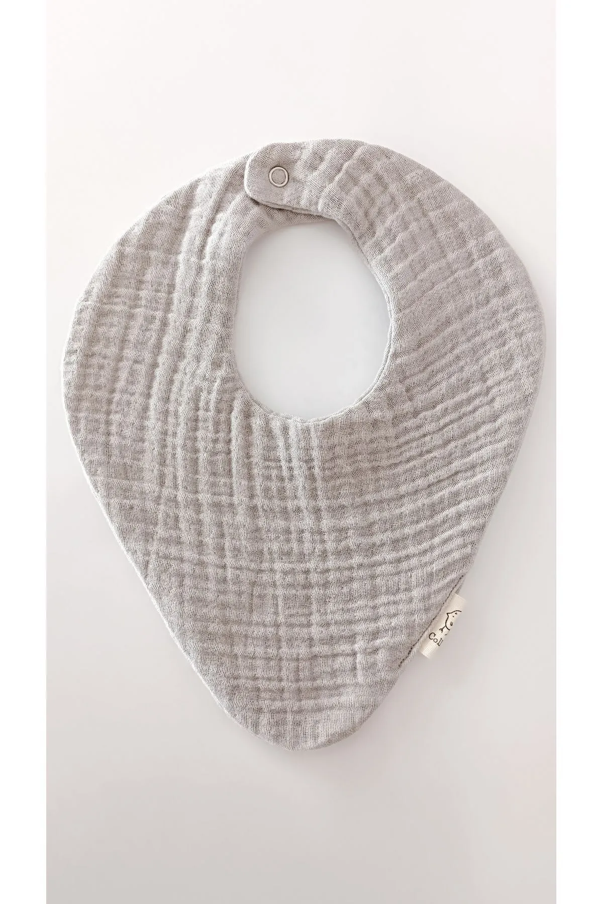 2'li Fular Gri,beyaz %100 Pamuklu Organik 8 Katlı Müslin Bebek Salya Önlüğü / Yakalık