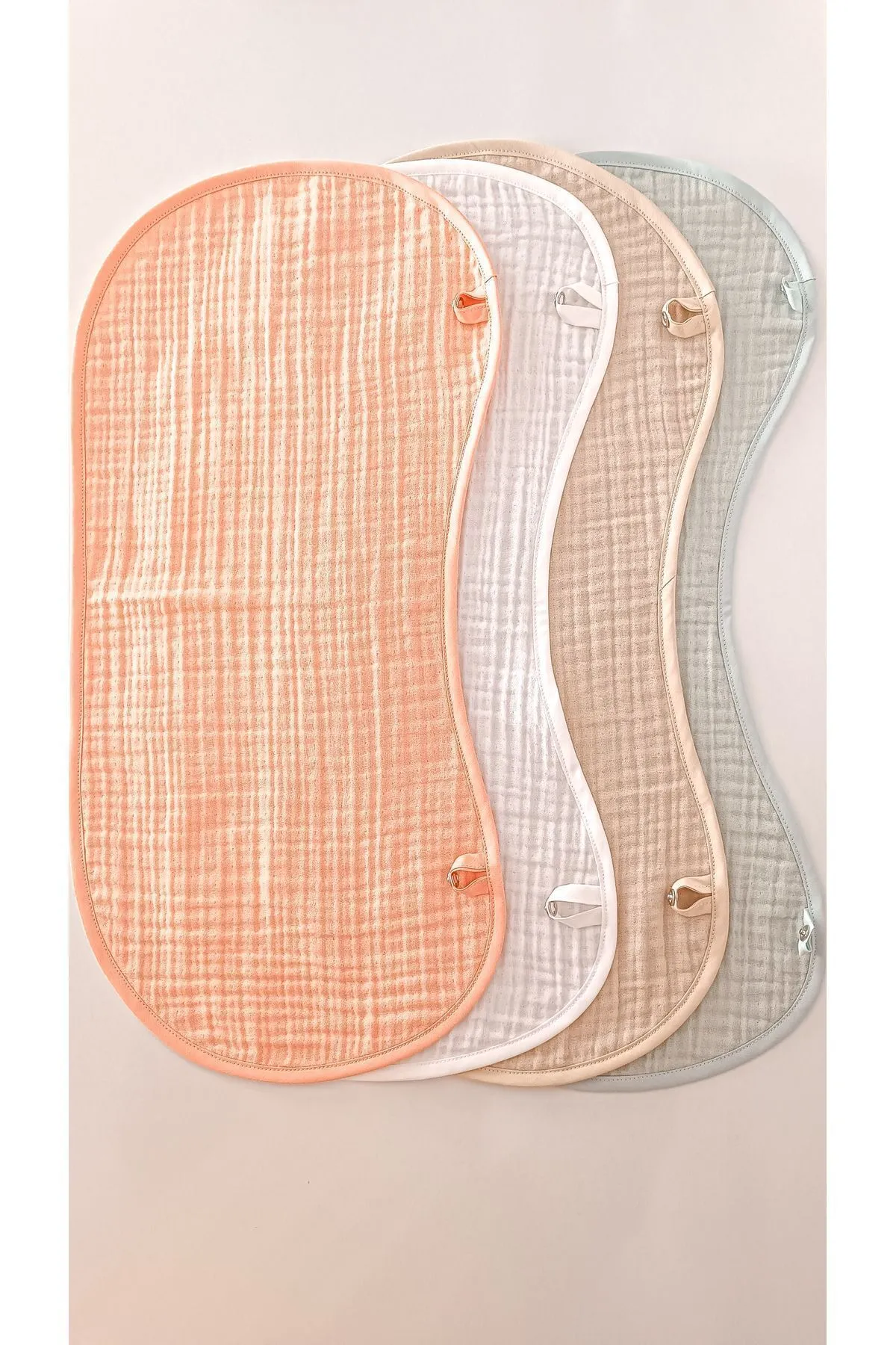 %100 Pamuklu Organik 8 Katlı Müslin Bebek Önlük Ve 4 Katlı Omuz Örtüsü Seti / Salya Önlüğü