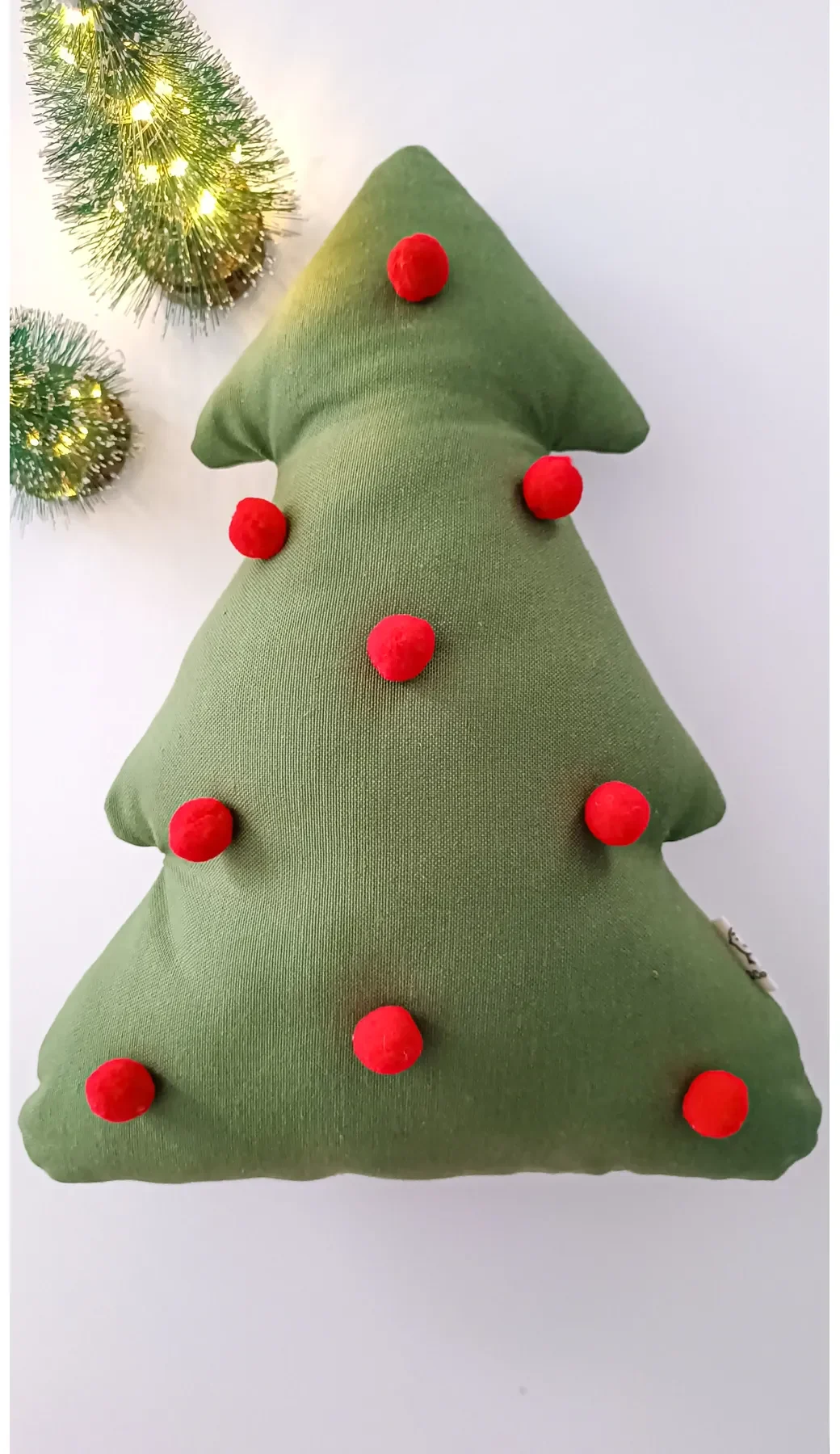 Yılbaşı / Noel Dekoratif Çam Ağacı Kırlent / Yastık / Yılbaşı Ağacı / Yılbaşı Süsü