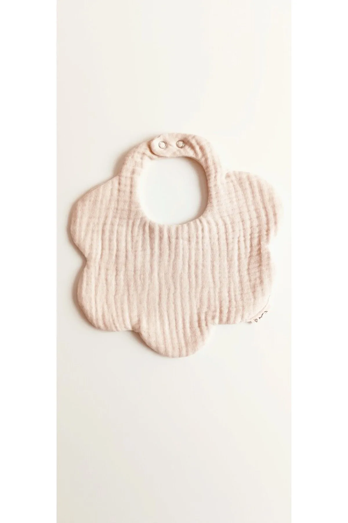 Kiremit , Bej 2'li %100 Pamuklu Organik 8 Katlı Müslin Bebek Önlüğü / Salya Önlüğü