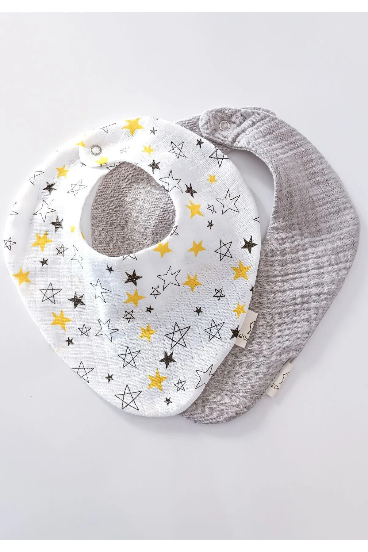 2'li Fular %100 Pamuklu Organik 4 Katlı ve 8 Katlı Müslin Bebek Salya Önlüğü / Yakalık