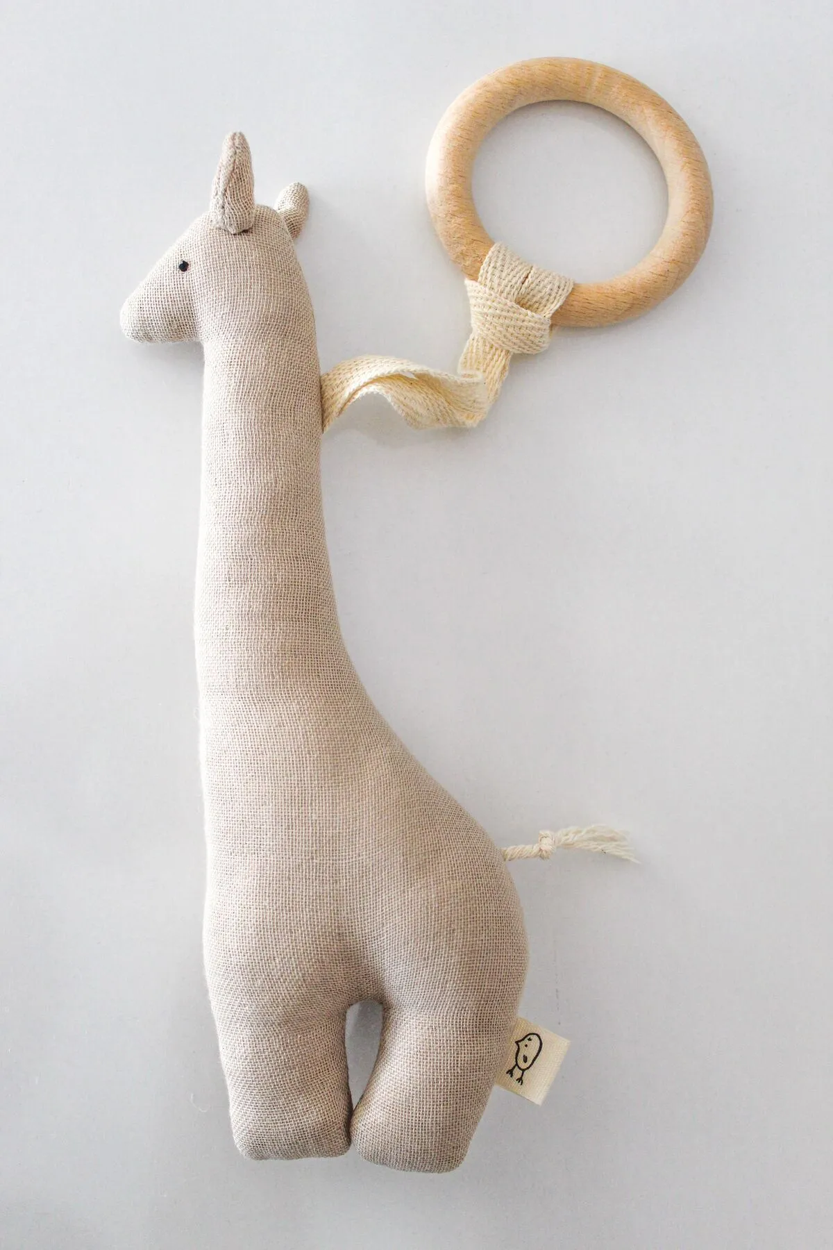 Zürafa Oyuncaklı Doğal Ahşap Diş Kaşıyıcı