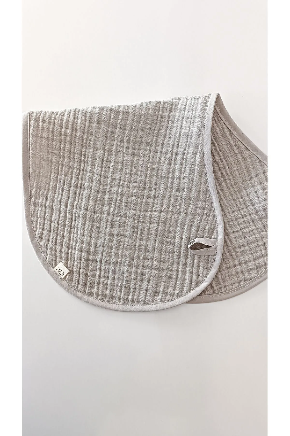 2'li %100 Pamuklu Organik Gri 4 Katlı Müslin Bebek Omuz Örtüsü / Müslin Ağız Mendili