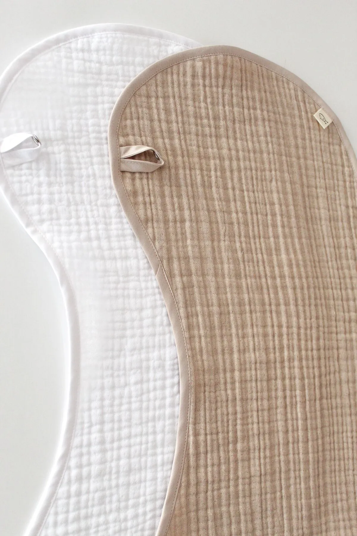 2'li %100 Pamuklu Organik Kum Beji 4 Katlı Müslin Bebek Omuz Örtüsü / Müslin Ağız Mendili