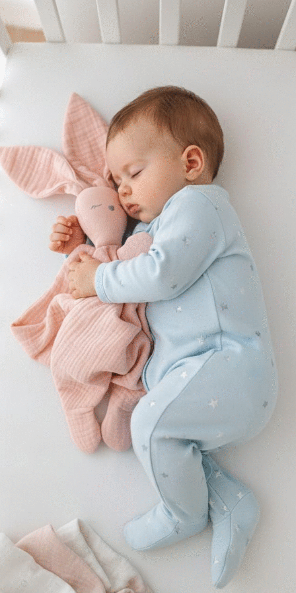 Sevimli Tavşan Pudra %100 Pamuklu 8 Katlı Müslin Uyku Arkadaşı/ Bebek Hediyelik/Oyuncak