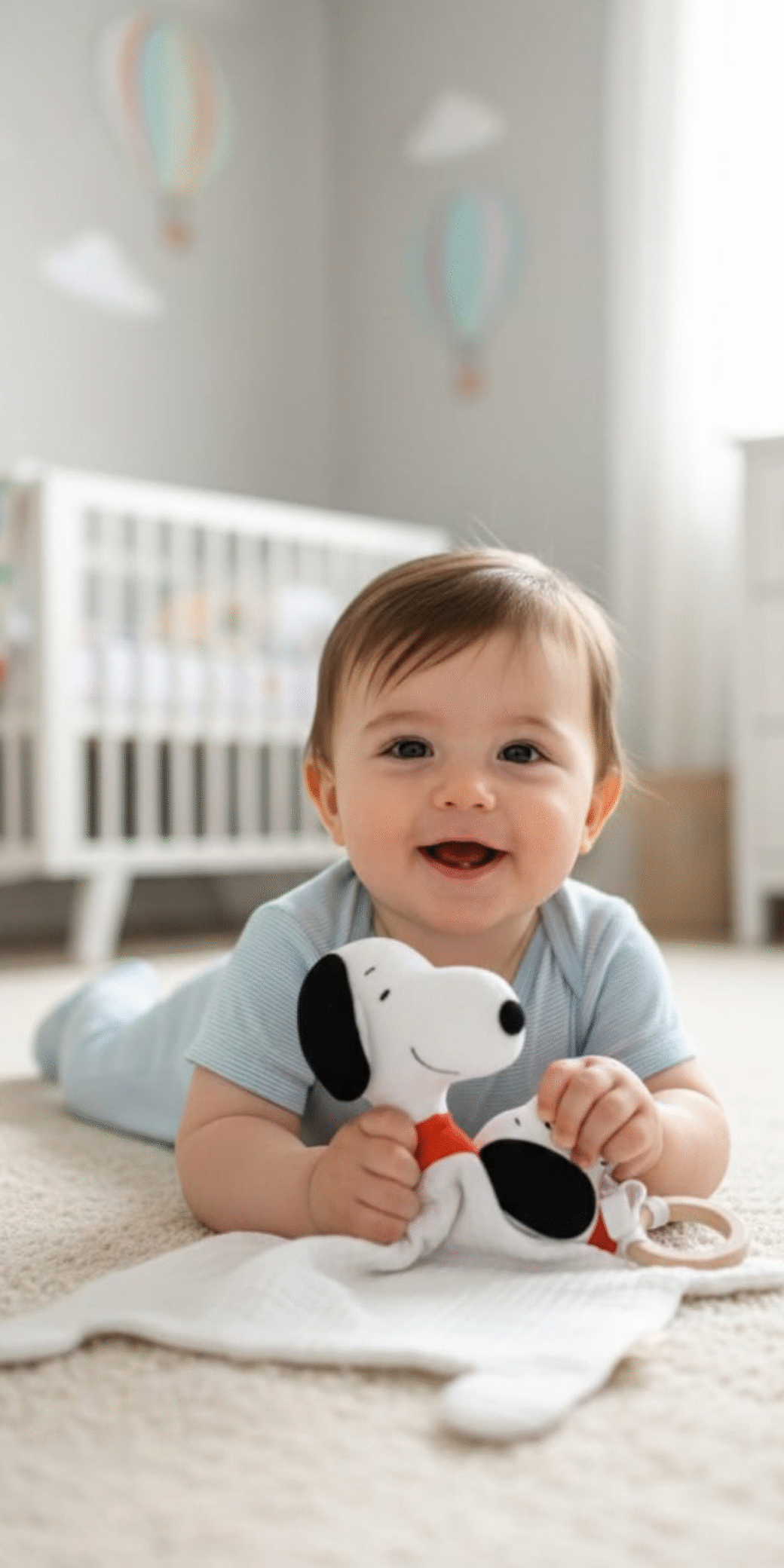 Snoopy Set  Pamuklu 8 Katlı Müslin Uyku Arkadaşı- Diş Kaşıyıcı / Bebek Hediyelik / Oyuncak