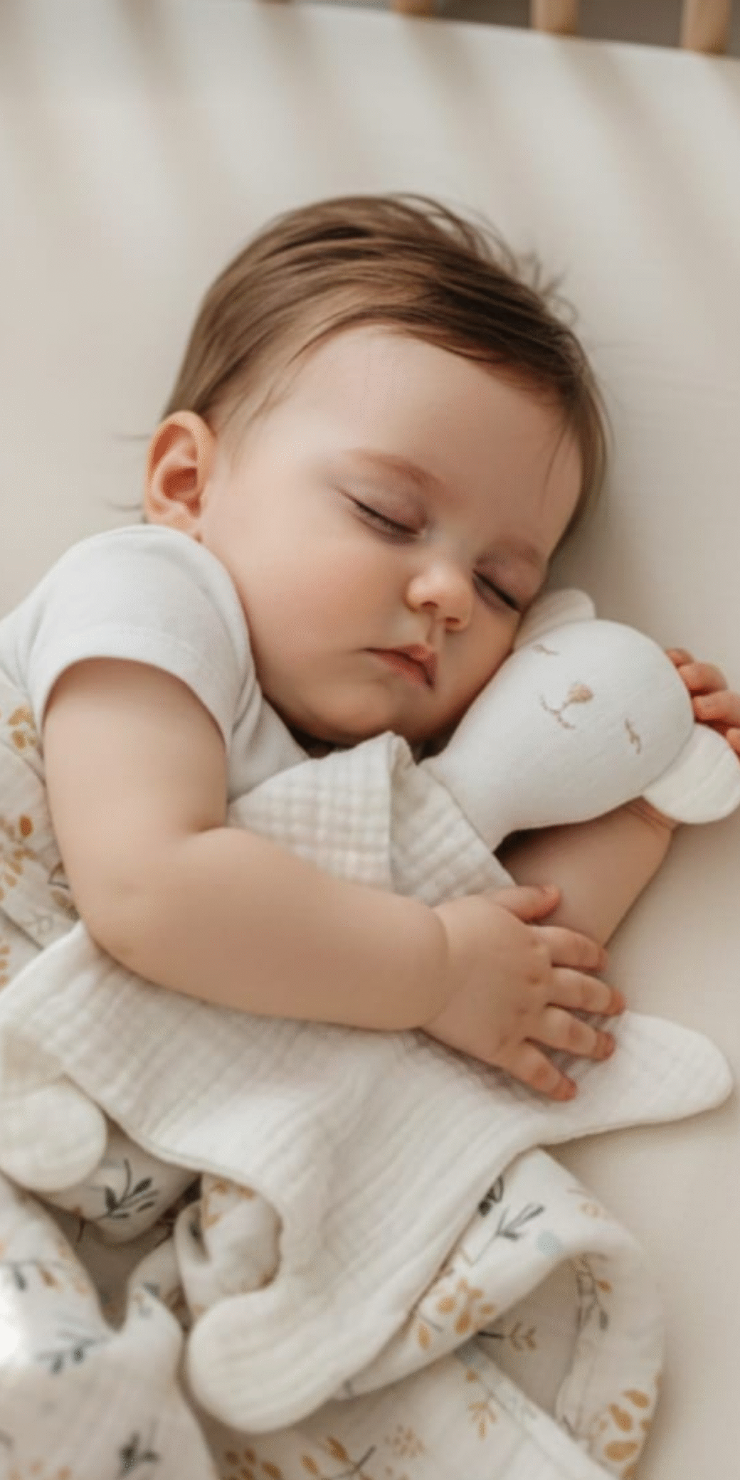 Ekru Ayıcık %100 Pamuklu 8 Katlı Müslin Uyku Arkadaşı/ Bebek Hediyelik / Oyuncak