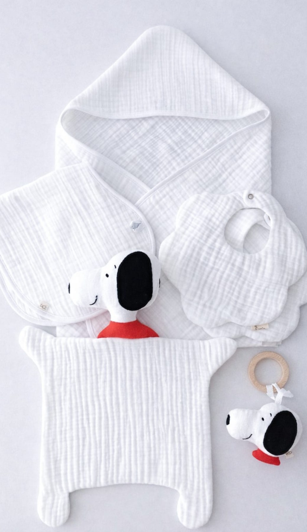 Snoopy Premium Set - %100 Pamuklu Müslin Bebek Seti / Bebek Hediyelik