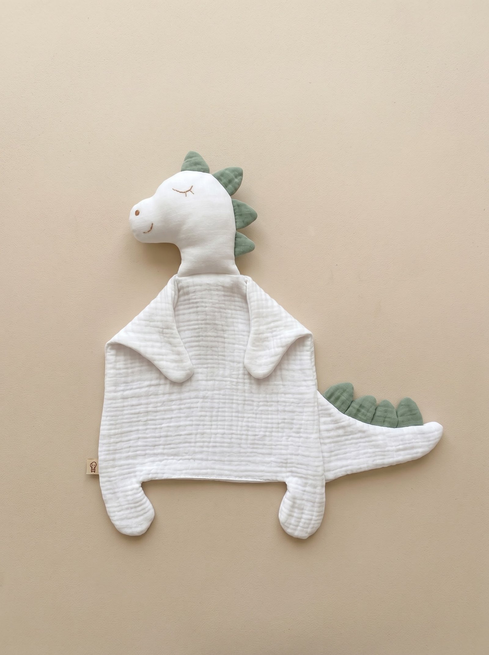 Sevimli Dino %100 Pamuklu 8 Katlı Müslin Uyku Arkadaşı/ Bebek Hediyelik - Görsel 2